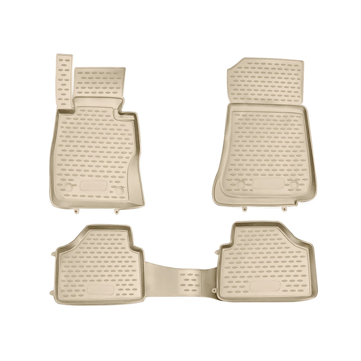 BMW X1 Floor Mats - Omac - Rubber TPE 4 Pcs - Beige - '10-'15